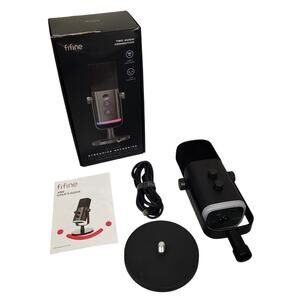 FIFINE AM8 Streaming Recording XLR/USB Dynamic Microphone RGB Black